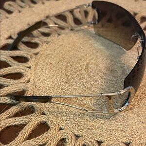 Authentic vintage Christian Dior Stylish Black Sunglasses with defect